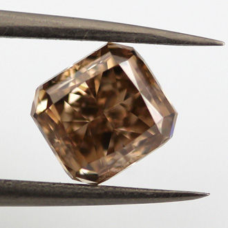Fancy Orange Brown Diamond, Radiant, 2.01 carat, VS2- C
