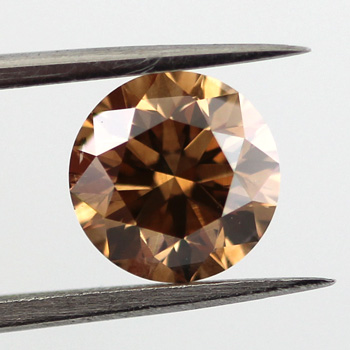 Fancy Orange Brown Diamond, Round, 1.28 carat, SI1