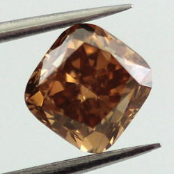 Fancy Orange Brown Diamond, Cushion, 1.26 carat, SI1 - Thumbnail