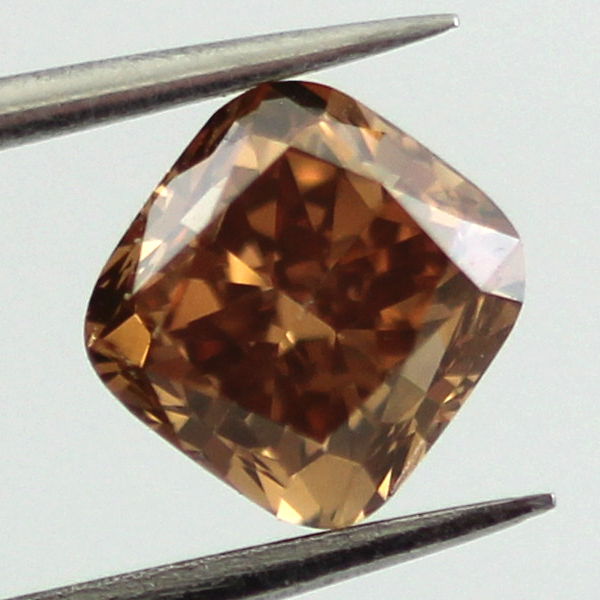 Fancy Orange Brown Diamond, Cushion, 1.26 carat, SI1
