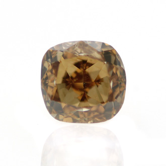 Fancy Orange Brown Diamond, Cushion, 1.02 carat, I1