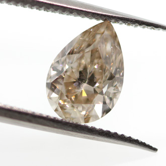 Fancy Orange Brown Diamond, Pear, 0.80 carat, SI2 - B