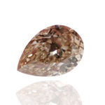Fancy Orange Brown Diamond, Pear, 0.80 carat, SI2 - Thumbnail