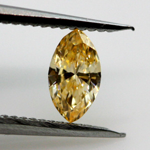 Fancy Orange Yellow Diamond, Marquise, 0.18 carat, SI1