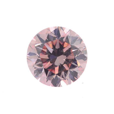 Fancy Orangy Pink Argyle Diamond, Round, 0.25 carat, VVS2