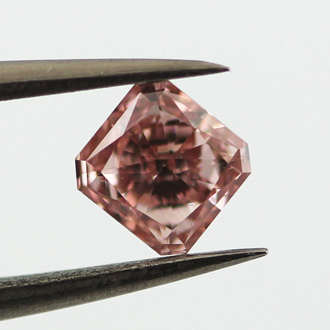 Fancy Orangy Pink Diamond, Radiant, 0.41 carat, VS2- C