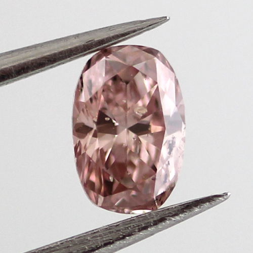 Fancy Orangy Pink Diamond, Oval, 0.24 carat
