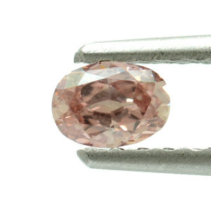 GIA Oval Fancy Orangy Pink Diamond, 0.26 carat