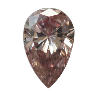 Fancy Orangy Pink Diamond, Pear, 0.42 carat