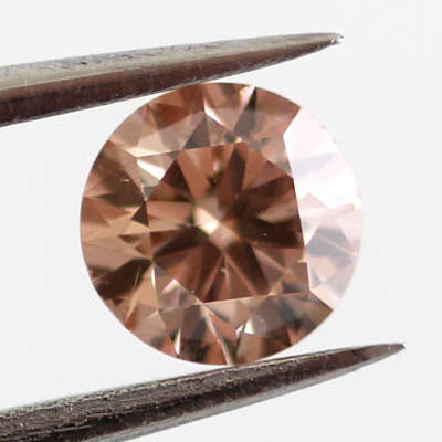 Fancy Pink Brown Diamond, Round, 0.32 carat, SI2