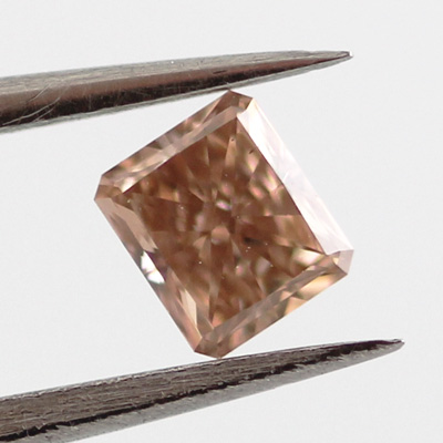 Fancy Pink Brown Diamond, Cushion, 0.25 carat, SI1 - B