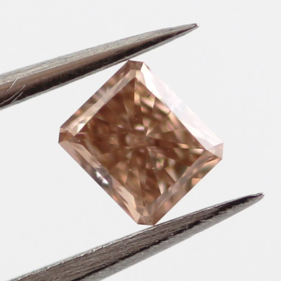 Fancy Pink Brown Diamond, Cushion, 0.25 carat, SI1