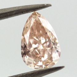 GIA Pear Fancy Pink Brown Diamond, 0.46 carat