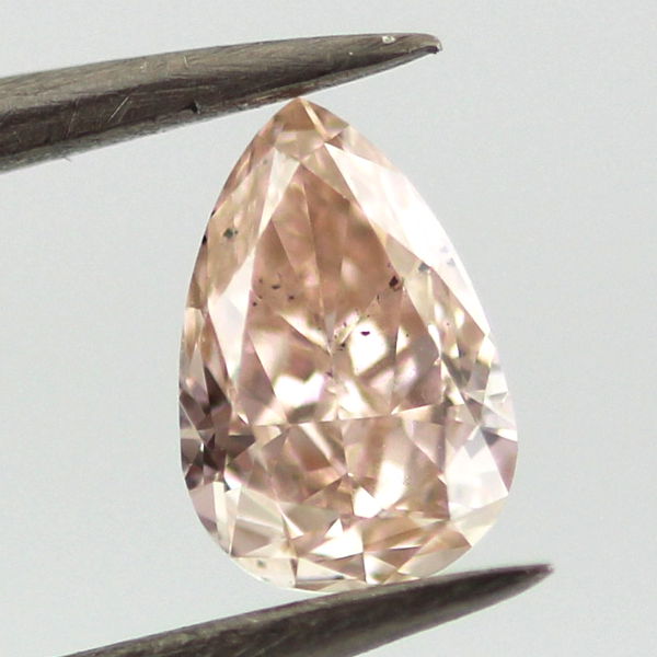 Fancy Pink Brown Diamond, Pear, 0.46 carat, SI1