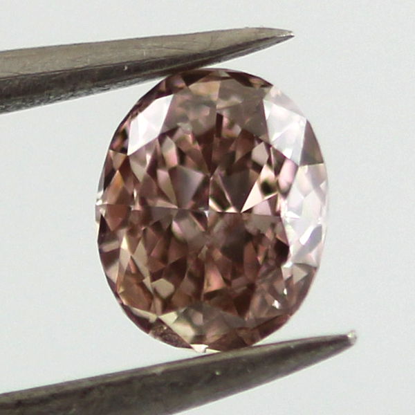 Fancy Pink Brown Diamond, Oval, 0.42 carat, SI1