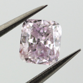 Fancy Pink Purple Diamond, Cushion, 0.53 carat- C