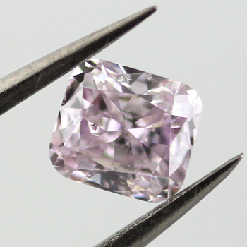 Fancy Pink Purple Diamond, Cushion, 0.53 carat
