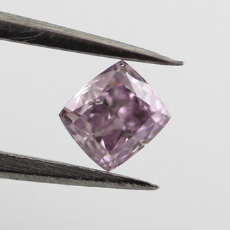 Fancy Pink Purple Diamond, Cushion, 0.19 carat, SI2