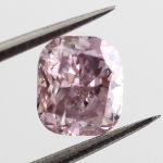 Fancy Pink Purple Diamond, Cushion, 0.84 carat - Thumbnail
