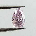 Fancy Pink Purple Diamond, Pear, 0.31 carat, SI2 - Thumbnail