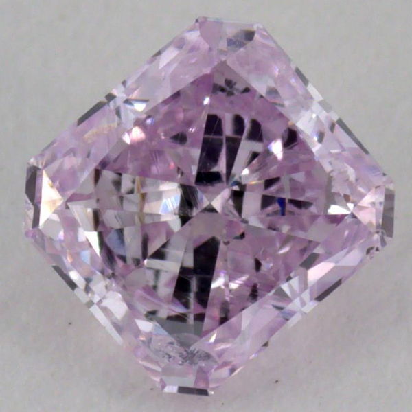 Fancy Pinkish Purple Diamond, Radiant, 0.41 carat