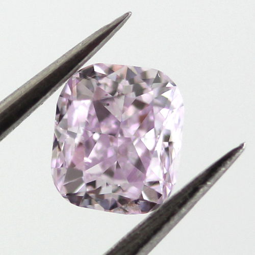 Fancy Pinkish Purple Diamond, Cushion, 0.39 carat - B