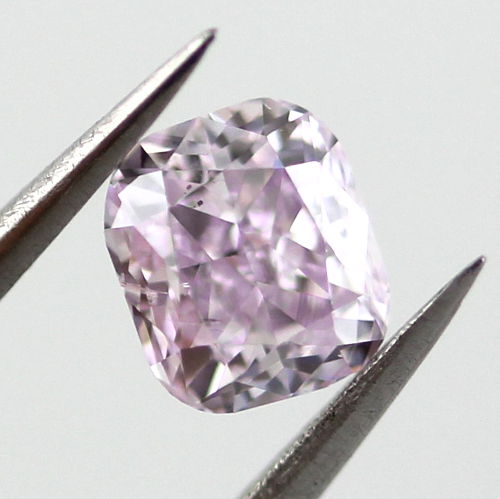 Fancy Pinkish Purple Diamond, Cushion, 0.39 carat- C