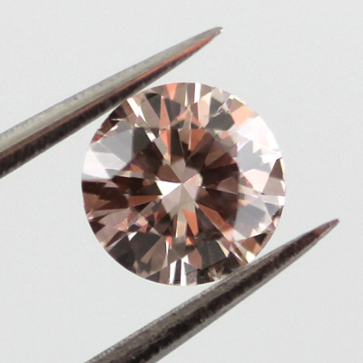 Fancy Purplish Brown Diamond, Round, 0.43 carat, SI1