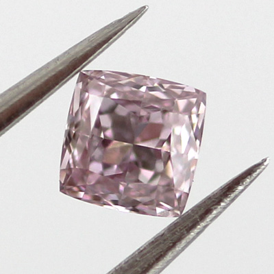 Fancy Purplish Pink Diamond, Cushion, 0.20 carat, VS2 - B