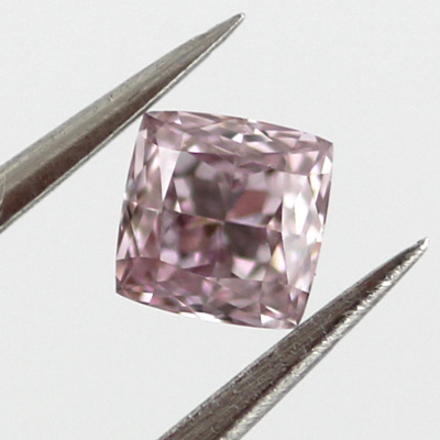 Fancy Purplish Pink Diamond, Cushion, 0.20 carat, VS2- C