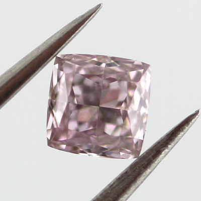 Fancy Purplish Pink Diamond, Cushion, 0.20 carat, VS2