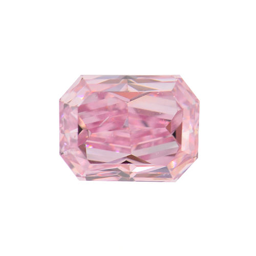 Fancy Purplish Pink Diamond, Radiant, 0.14 carat, VS1
