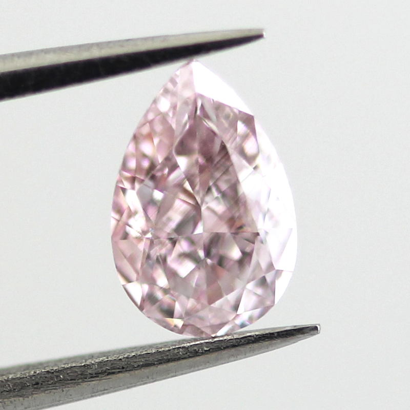 Fancy Purplish Pink Diamond, Pear, 0.50 carat, VS1