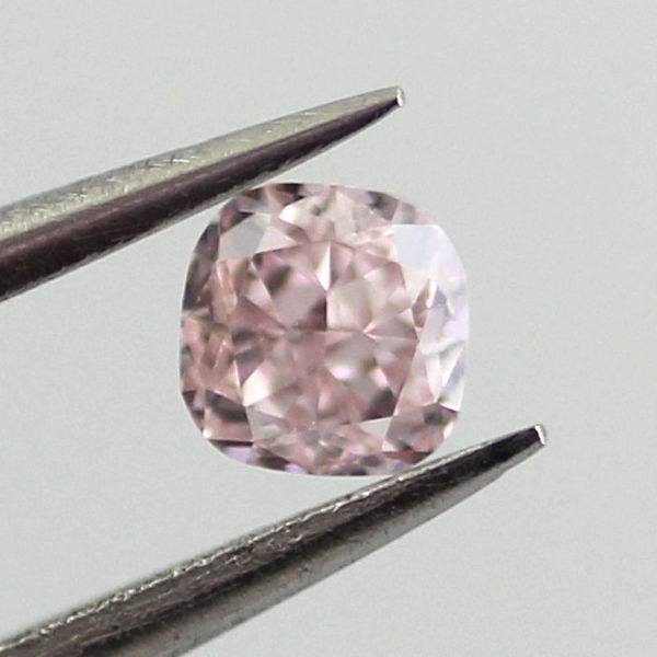 Fancy Purplish Pink Diamond, Cushion, 0.14 carat