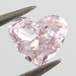 Fancy Purplish Pink Diamond, Heart, 0.37 carat, SI2 - Thumbnail