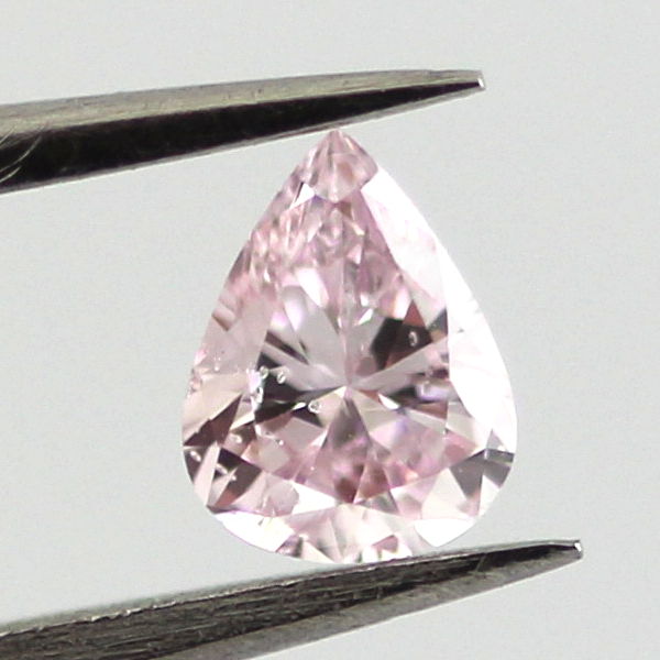 Fancy Purplish Pink Diamond, Pear, 0.19 carat, I1