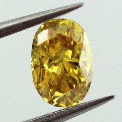 Fancy Vivid Orangy Yellow, 0.56 carat