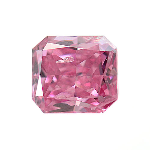 Fancy Vivid Purplish Pink Diamond, Radiant, 0.10 carat