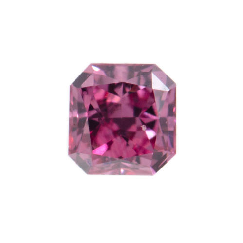 Fancy Vivid Purplish Pink Diamond, Radiant, 0.07 carat