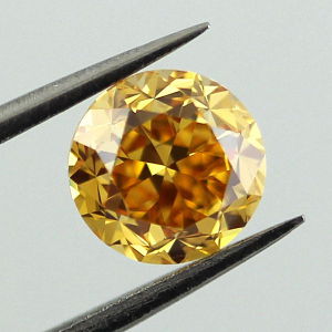 Orange Diamond - Fancy Vivid Yellow Orange, 0.92 carat, VVS2, ID-20018