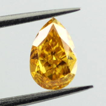 Fancy Vivid Yellow Orange, 0.58 carat, SI1