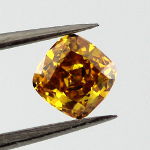 Fancy Vivid Yellow Orange, 0.38 carat