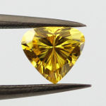 Fancy Vivid Yellow Diamond, Heart, 0.45 carat, SI2 - Thumbnail