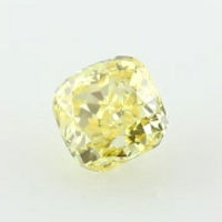 Fancy Vivid Yellow Diamond, Cushion, 1.02 carat, SI1 - Thumbnail