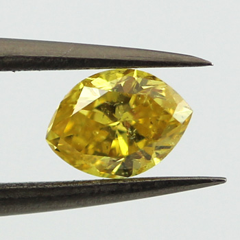 Fancy Vivid Yellow Diamond, Marquise, 0.40 carat- C