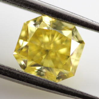 Fancy Vivid Yellow Diamond, Radiant, 1.00 carat