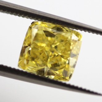Fancy Vivid Yellow Diamond, Cushion, 2.12 carat, SI2 - B Thumbnail