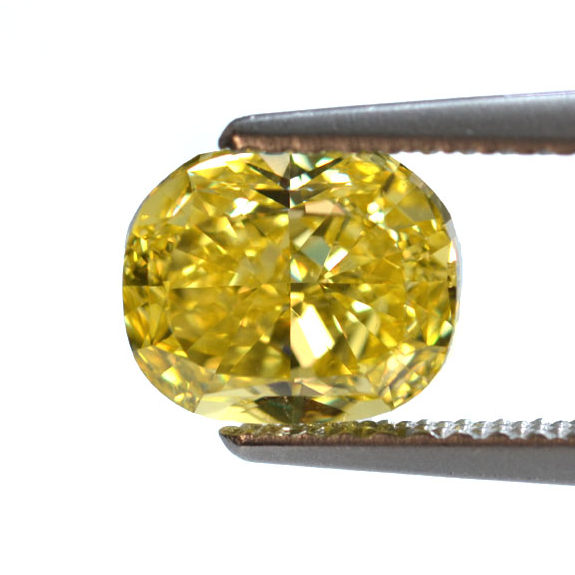 Fancy Vivid Yellow Diamond, Oval, 1.51 carat, VS2