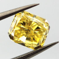 Fancy Vivid Yellow Diamond, Radiant, 1.54 carat, SI1 - Thumbnail