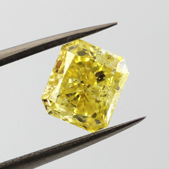 Fancy Vivid Yellow Diamond, Radiant, 2.00 carat